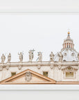 Framed art of a building with statues and basilicas at the Vatican in Rome, Italy