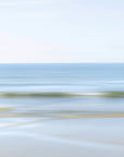 This image presents an abstract artwork titled "Water Abstract 10," which captures the serene and blurred landscape of.
