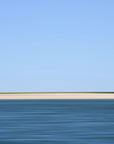 This image presents a minimalist and abstract artwork titled "Chatham, Cape Cod," featuring bold colors of buoy yellow and green.