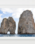 Famous rock formations of Faraglioni, Capri, Italy by Sarah Dasco
