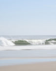 Waves crashing onto sandy beach - coastal wall art