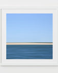 This image presents a minimalist and abstract artwork titled "Chatham, Cape Cod," featuring bold colors of buoy yellow and green.