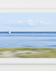 solo sail - Sailboat nautical photograph, Cape Cod