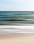 This image presents an art print titled "Summer" featuring a serene beach scene from Chatham, Cape Cod. This is an.