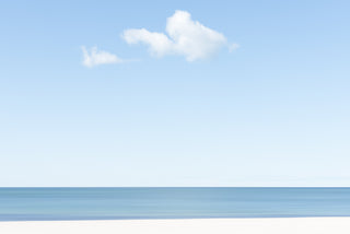 cloud, sand and sea on cape cod photograph by Sarah Dasco