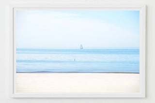 buoy and boat on the nantucket sound, photograph by Sarah Dasco