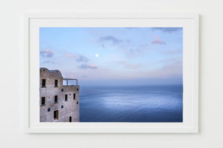 sunset over monastero, photograph of concha dei marini, Italy