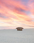 Wychmere Beach Club, Cape Cod, 2010 Vibrant skies of pinks and yellow take center stage over the tiki bar at the.