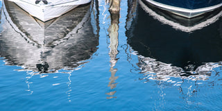 two boats afloat - Nautical photograph by Sarah Dasco