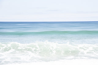 shades of blue - Cape Cod beach photograph by Sarah Dasco