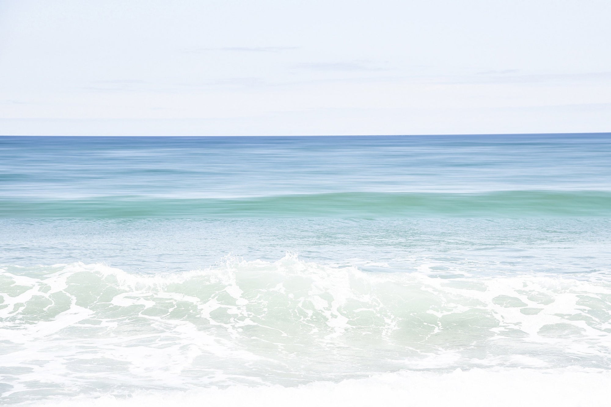 Turquoise ocean waves, Harwich Port, Cape Cod full print view