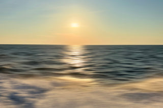 into the sea - Ocean sunset photograph Nantucket